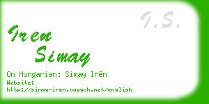 iren simay business card